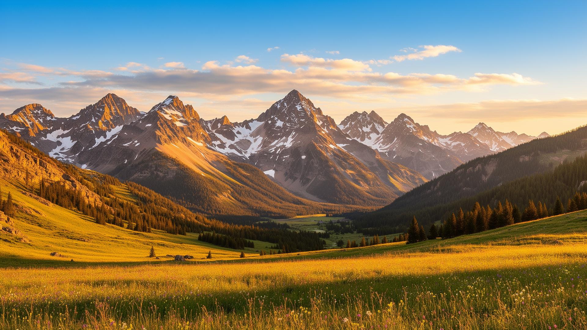 Colorado Rocky Mountains at dawn
